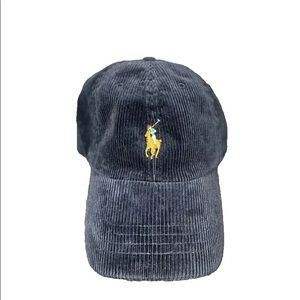 Polo Ralph Lauren Hat Corduroy Adjustable Leather